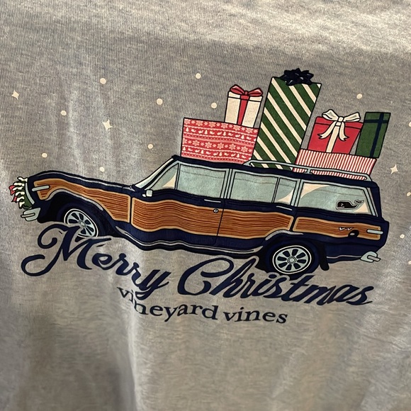 Vineyard Vines Christmas whale long sleeve tee shirt youth xl (18) - Picture 4 of 4